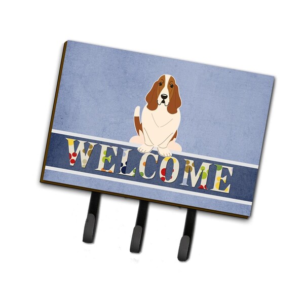 Carolines Treasures Basset Hound Welcome Leash or Key Holder BB5602TH68 - main